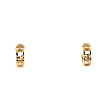 Tiffany & Co. Atlas Hoop Earring Earrings 18K Yellow Gold Mini