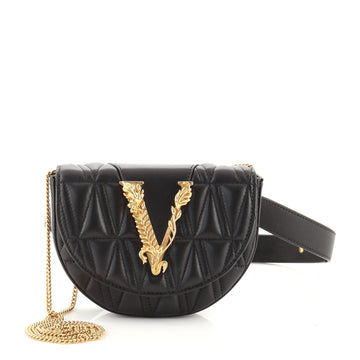 Versace Virtus Belt Bag Quilted Leather