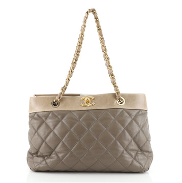Chanel Soft Elegance Tote Quilted Distressed Calfskin Medium