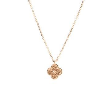 Van Cleef & Arpels Sweet Alhambra Pendant Necklace 18K Rose Gold
