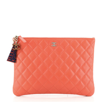 Chanel Cuba La Habana O Case Clutch Quilted Lambskin Medium