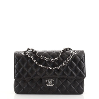Chanel Classic Double Flap Bag Quilted Caviar Medium