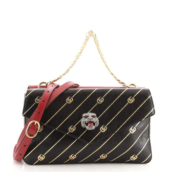 Gucci Thiara Double Shoulder Bag Printed Leather Medium