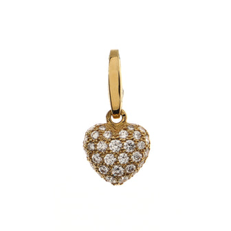 Cartier Heart Pave Charm Pendant & Charms 18K Yellow Gold with Diamonds