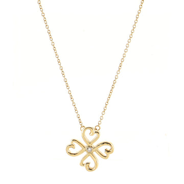 Tiffany & Co. Paloma Picasso Loving Heart Pendant Necklace 18K Yellow Gold with Diamond