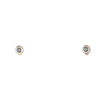 Tiffany & Co. Color By The Yard Stud Earrings Sterling Silver with Aquamarine Small