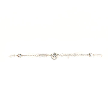 Tiffany & Co. Elsa Peretti Diamonds By The Yard 5 Stone Bracelet Sterling Silver and Diamonds