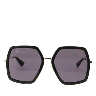 Gucci Bee Geometric Sunglasses Metal and Acetate