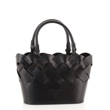 Prada Tress Tote Leather Small