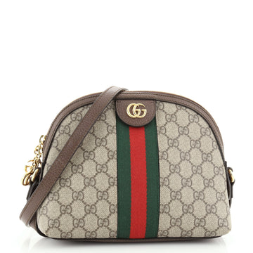Gucci Ophidia Dome Shoulder Bag GG Coated Canvas Small