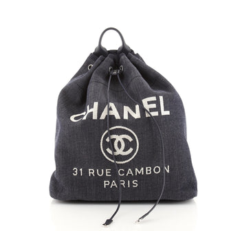 Chanel Deauville Backpack Denim Large