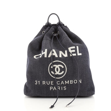 Chanel Deauville Backpack Denim Large