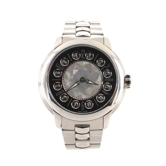 Fendi Ishine Quartz Watch Stainless Steel with Gemstones and Mother of Pearl 35