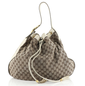 Gucci Interlocking Icon Drawstring Hobo GG Canvas Large