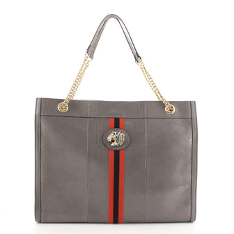 Gucci Rajah Chain Tote Snakeskin Large