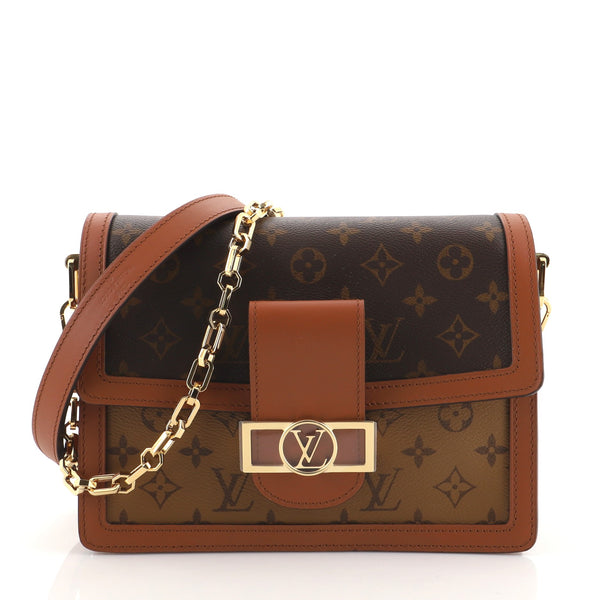 Louis Vuitton Dauphine Pochette Reverse Monogram Canvas Brown 1526123