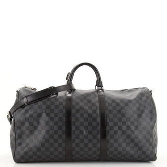 Louis Vuitton Keepall Bandouliere Bag Damier Graphite 55