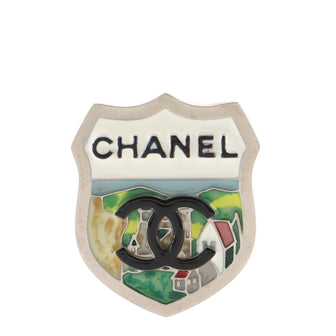 Chanel CC Highway Brooch Metal with Enamel
