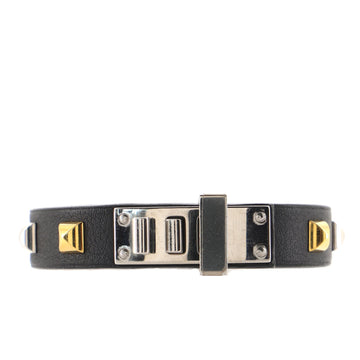 Hermes Mini Dog Clous Square Bracelet Leather