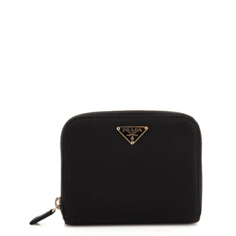 Prada Bifold Zip Around Wallet Tessuto Compact