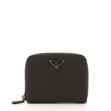 Prada Bifold Zip Around Wallet Tessuto Compact