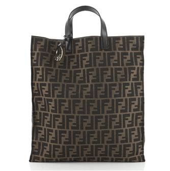 Fendi Open Shopping Tote Zucca Canvas Tall