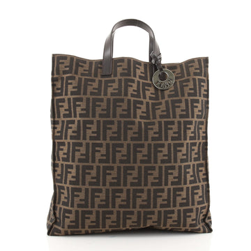 Fendi Open Shopping Tote Zucca Canvas Tall