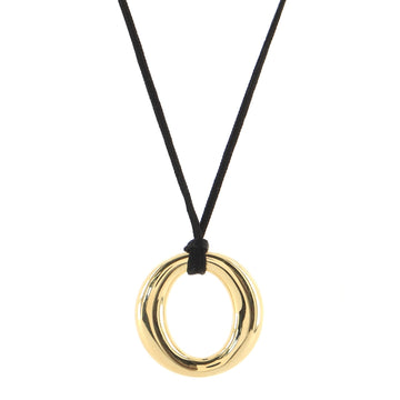 Tiffany & Co. Elsa Peretti Sevillana Pendant Cord Necklace 18K Yellow Gold Small