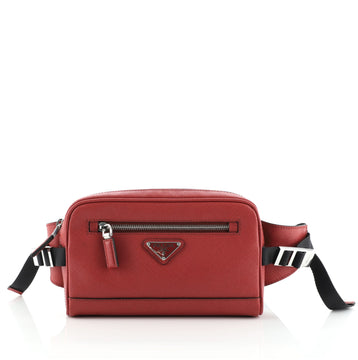 Prada Zip Waist Bag Saffiano Leather Small