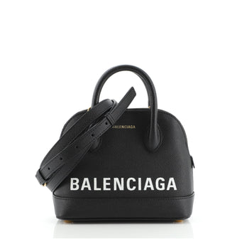 Balenciaga Logo Ville Bag Leather XXS