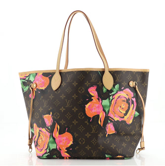 Louis Vuitton Neverfull Tote Limited Edition Monogram Roses MM