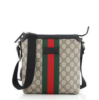Gucci Web Messenger Bag GG Coated Canvas Small
