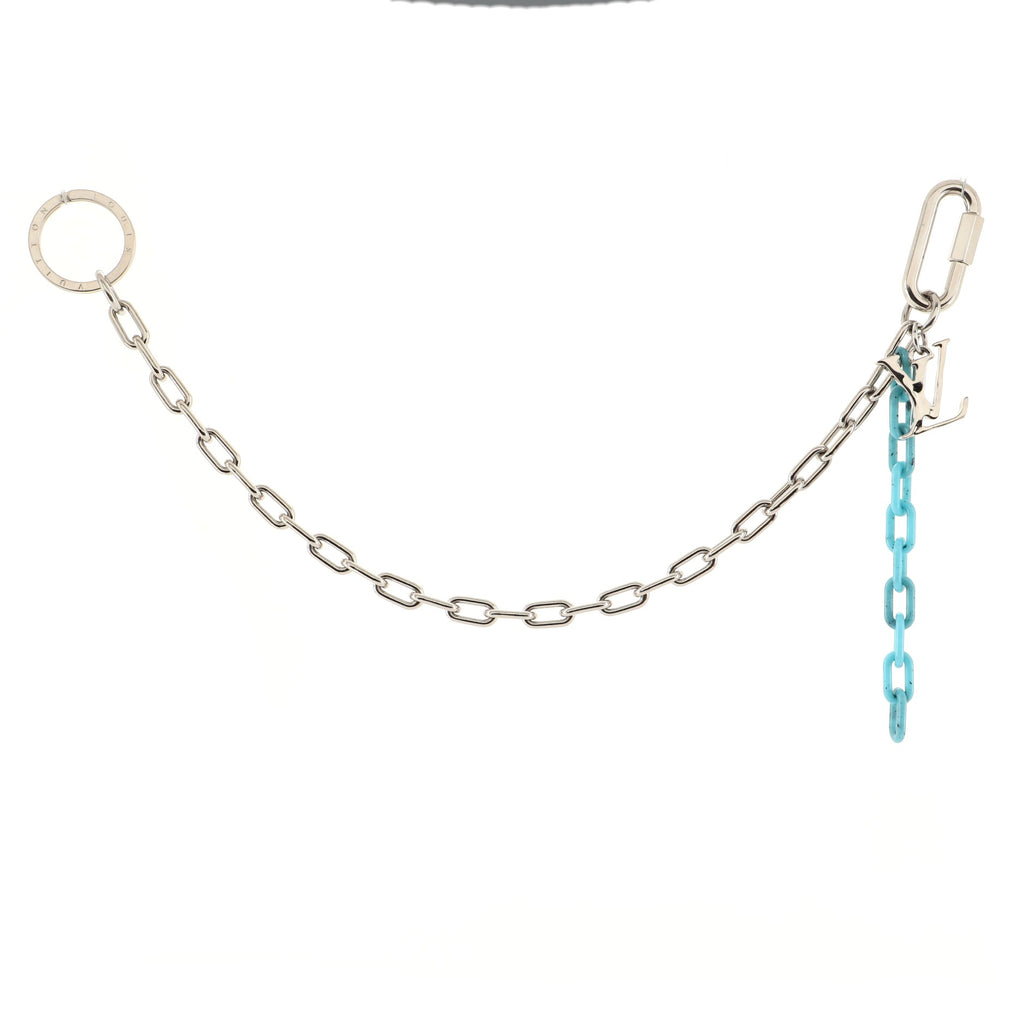 Louis Vuitton Keychain Charm KeyHolder Silver Logo Square Type 11 × 1.5 cm  Men