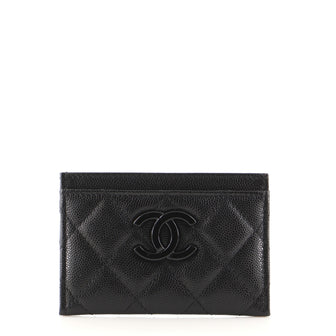 Chanel My Everything Card Holder Quilted Caviar