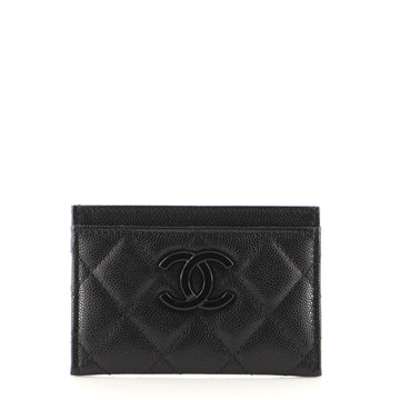 Chanel My Everything Card Holder Quilted Caviar