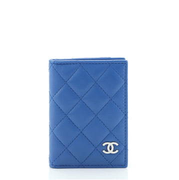 Chanel CC Bi-Fold Card Case Quilted Lambskin