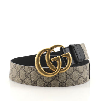 Gucci GG Marmont Belt GG Coated Canvas and Leather Wide