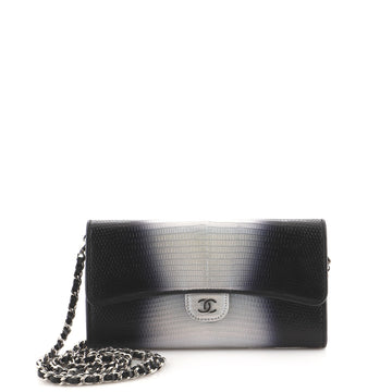 Chanel Wallet on Chain Iridescent Ombre Lizard East West