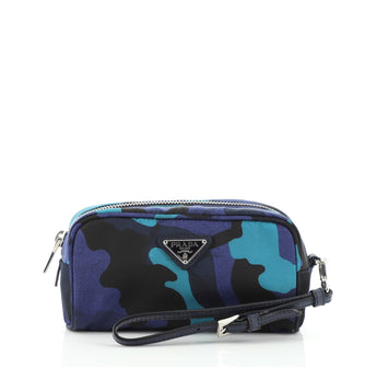 Prada Camouflage Wristlet Pouch Printed Tessuto Small
