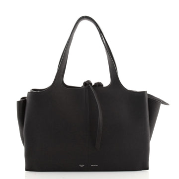Celine Tri-Fold Shoulder Bag Grained Calfskin Medium