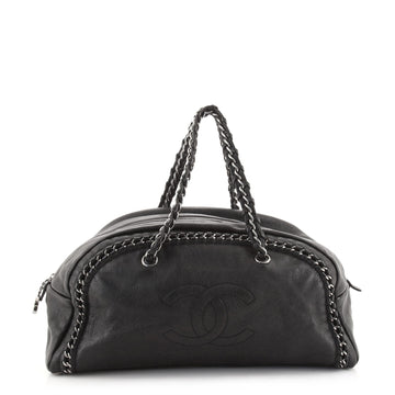 Chanel Luxe Ligne Bowler Bag Leather Large