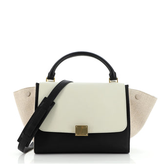 Celine Trapeze Bag Canvas with Leather Small