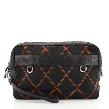 Prada Impunto Wristlet Pouch Quilted Tessuto Small