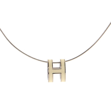 Hermes Pop H Pendant Necklace Metal and Enamel