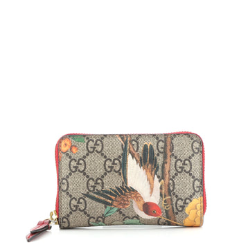 Gucci Zip Around Card Case Printed GG Coated Canvas