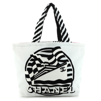 Chanel La Pausa Beach Tote Printed Terry Cloth