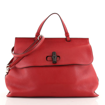 Gucci Bamboo Daily Top Handle Bag Leather Large