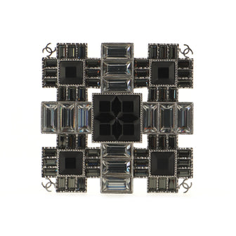 Chanel Square Brooch Crystals and Metal XL