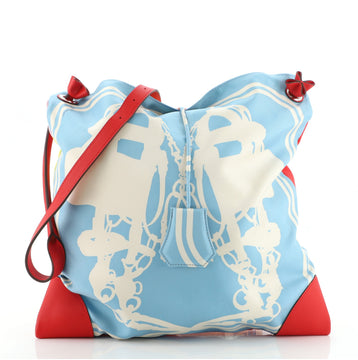 Hermes Silky City Bag Printed Silk and Leather PM