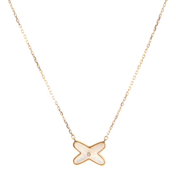 Chaumet Jeux de Liens Pendant Necklace 18K Rose Gold with Mother of Pearl and Diamond